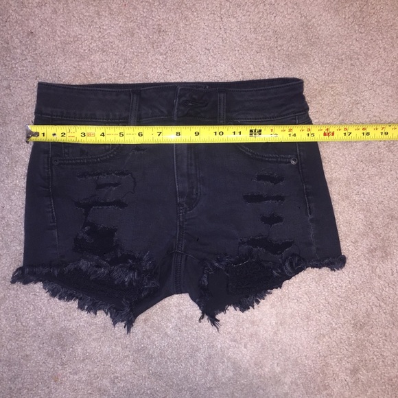 Hi - rise black jean shorts - Picture 2 of 5
